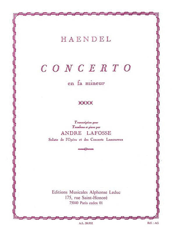 Product Cover for Concerto In F Minor (trombone And Piano)