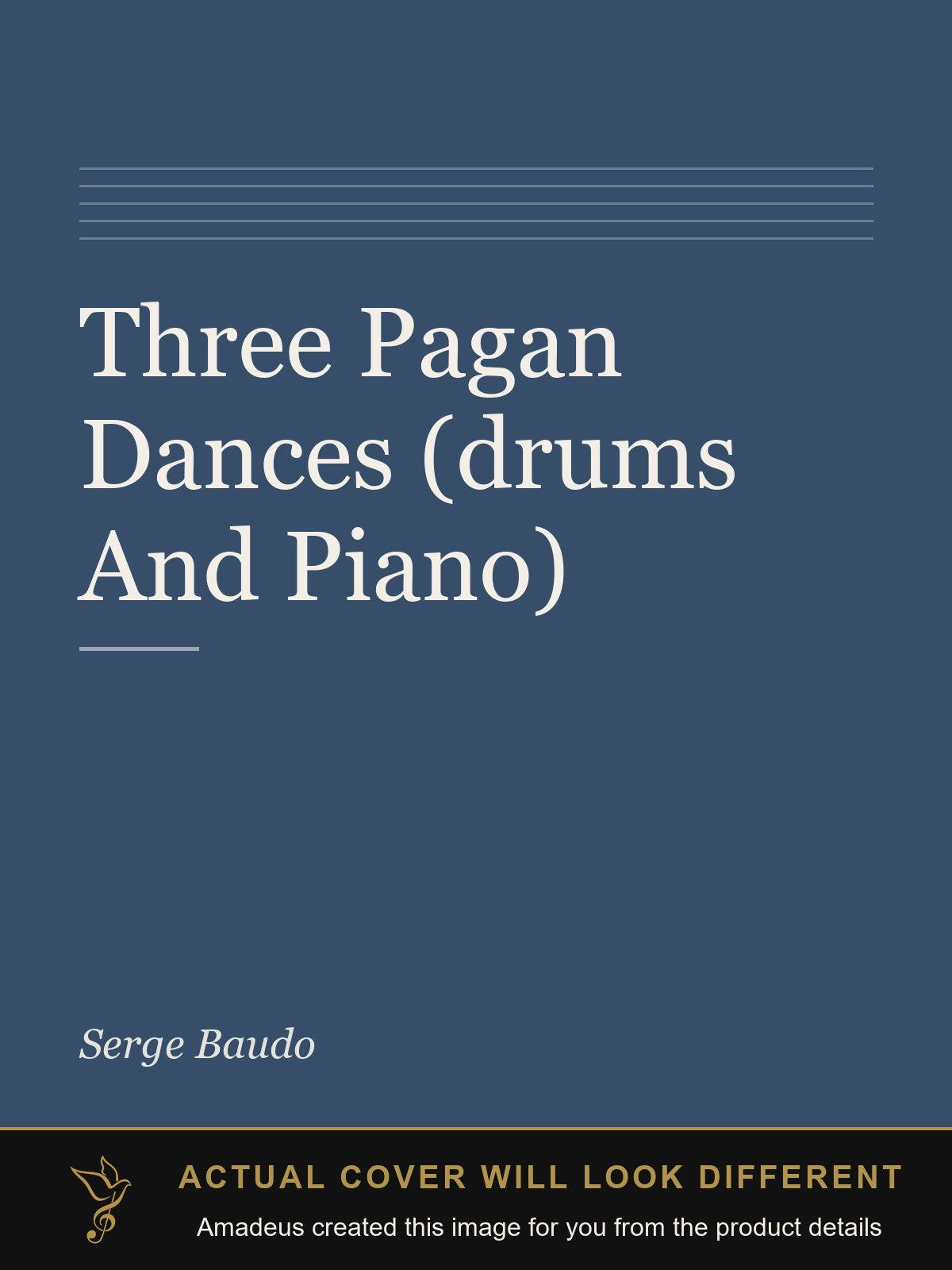 Three Pagan Dances (drums And Piano) - Amadeus created this image from the product details; the actual cover will look different