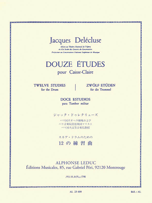 Product Cover for Douze Etudes Pour Caisse-Claire
