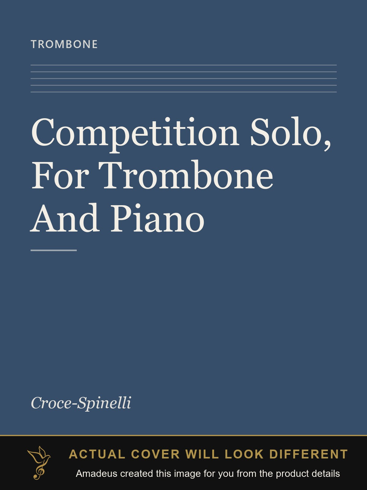 Competition Solo, For Trombone And Piano - Amadeus created this image from the product details; the actual cover will look different