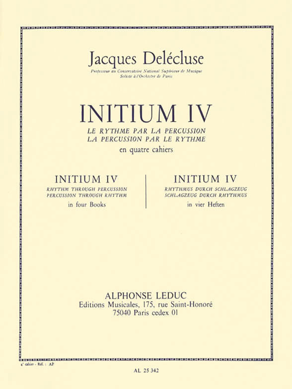 Product Cover for Initium 4 (percussion Solo)