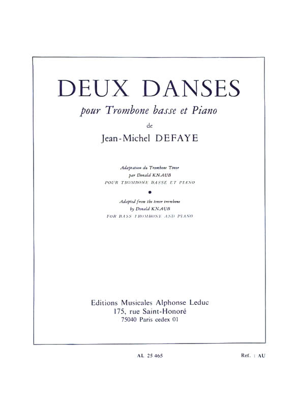 Product Cover for Two Dances, For Bass Trombone And Piano