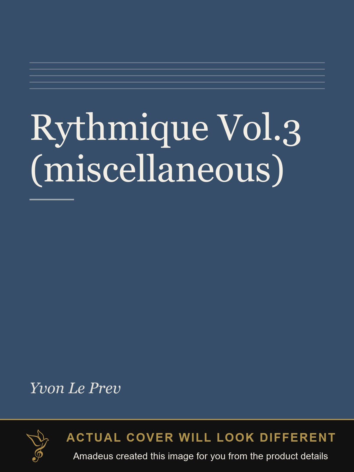 Rythmique Vol.3 (miscellaneous) - Amadeus created this image from the product details; the actual cover will look different