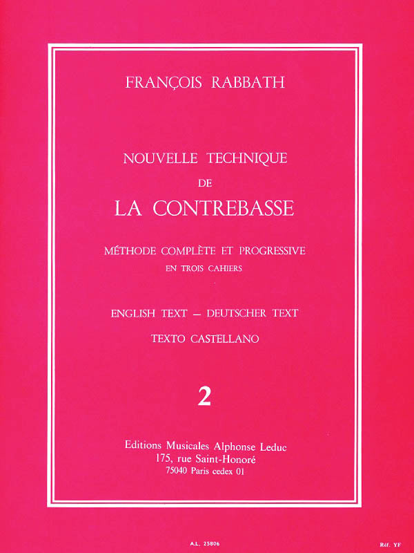 Product Cover for Nouvelle Technique de la Contrebasse – Volume 2