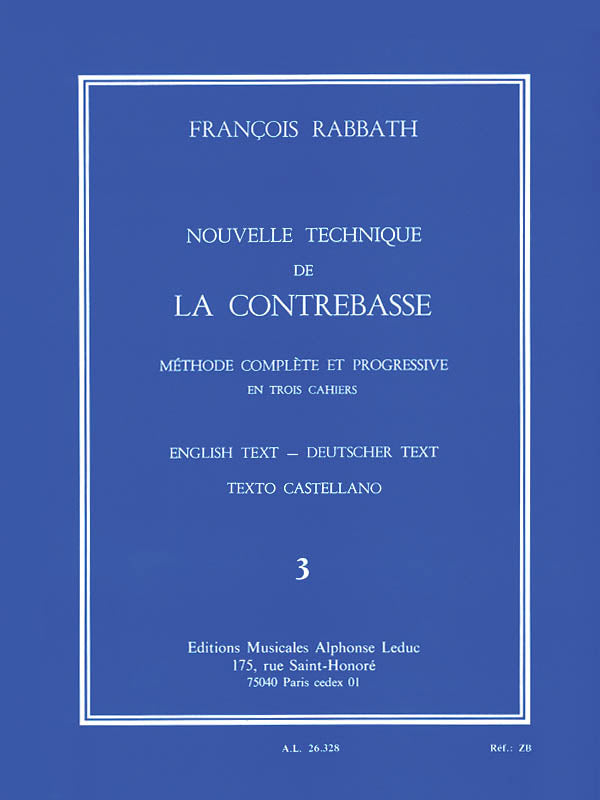 Product Cover for Nouvelle Technique de la Contrebasse – Volume 3