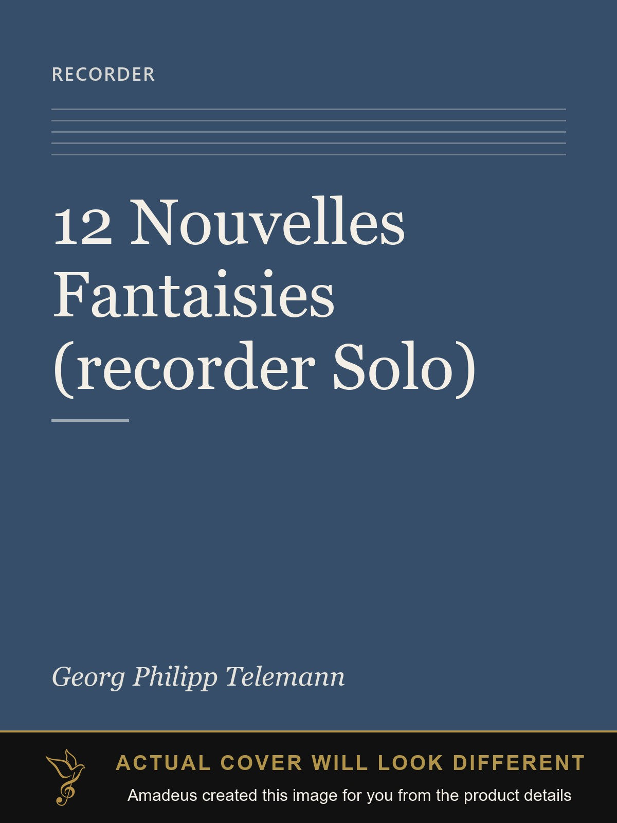 12 Nouvelles Fantaisies (recorder Solo) - Amadeus created this image from the product details; the actual cover will look different