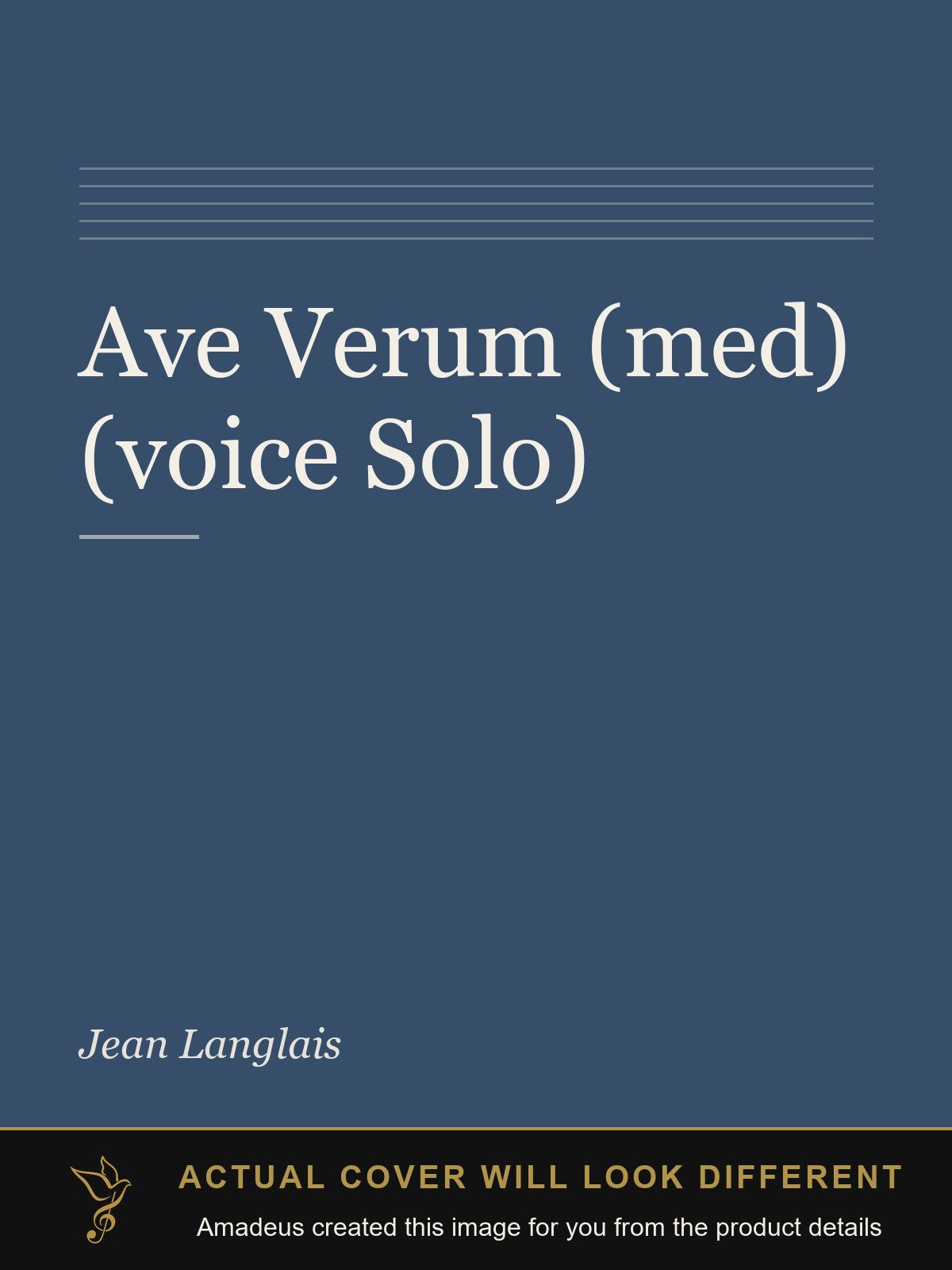 Ave Verum (med) (voice Solo) - Amadeus created this image from the product details; the actual cover will look different