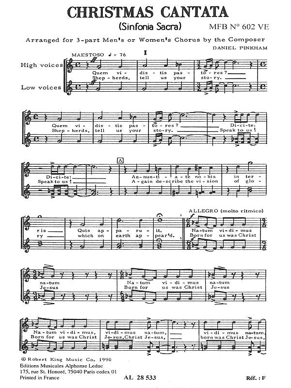 Product Cover for Christmas Cantata (choral-female Accompanied)