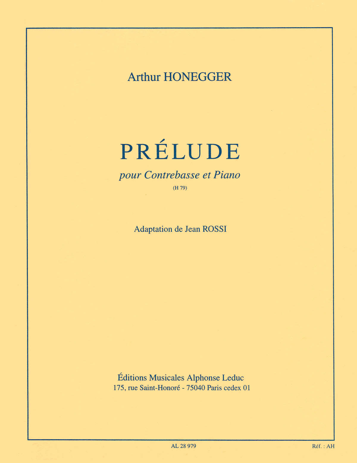 Product Cover for Prelude H79 (double Bass & Piano)