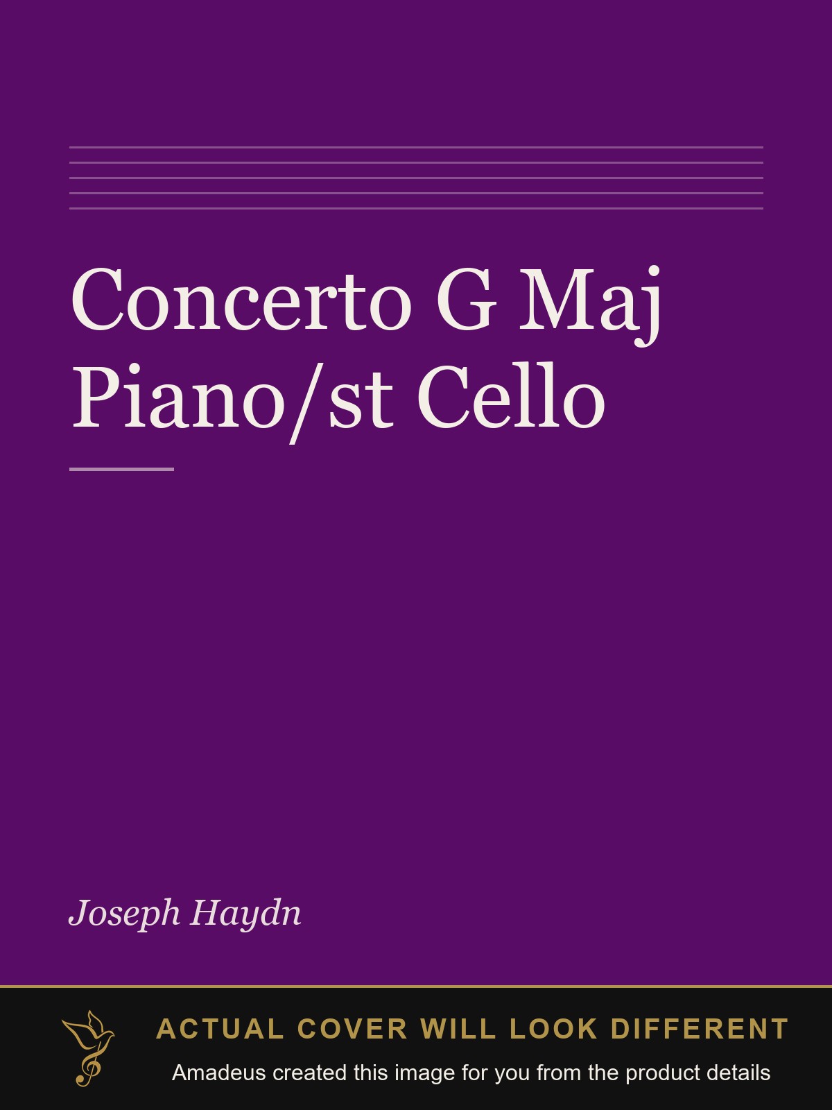 Concerto G Maj Piano/st Cello - Amadeus created this image from the product details; the actual cover will look different