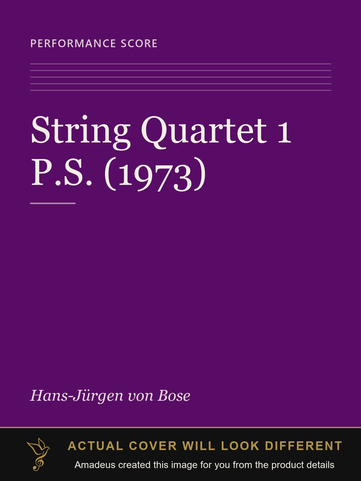 String Quartet 1 P.S. (1973) - Amadeus created this image from the product details; the actual cover will look different