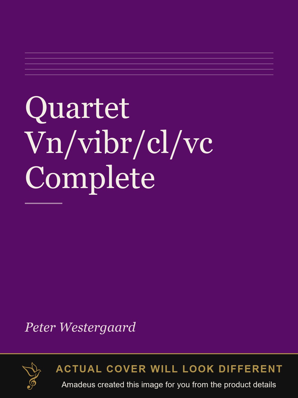Quartet Vn/vibr/cl/vc Complete - Amadeus created this image from the product details; the actual cover will look different