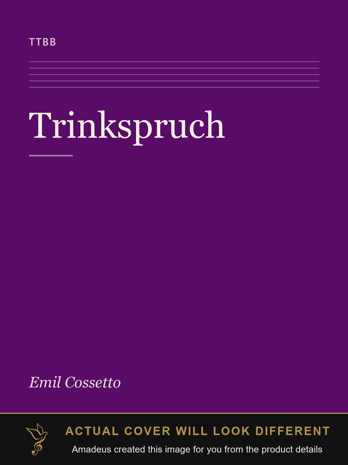 Trinkspruch - Amadeus created this image from the product details; the actual cover will look different