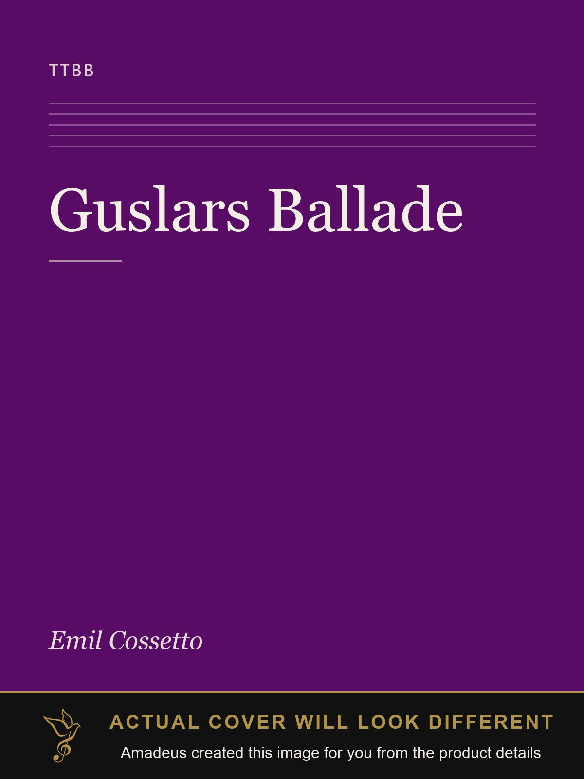Guslars Ballade - Amadeus created this image from the product details; the actual cover will look different