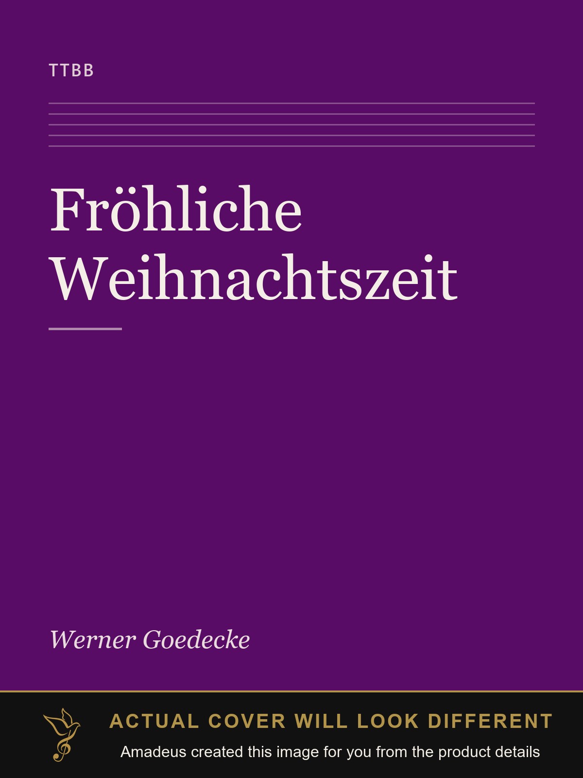 Fröhliche Weihnachtszeit - Amadeus created this image from the product details; the actual cover will look different