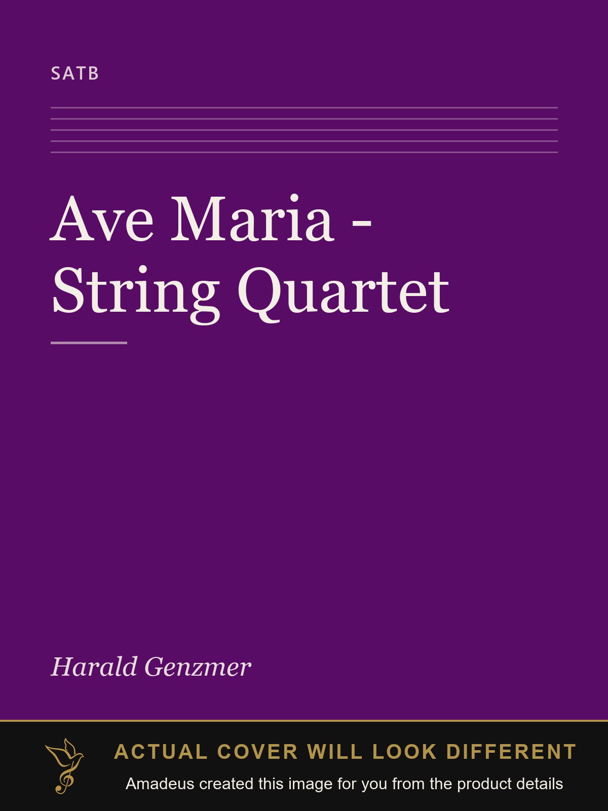 Ave Maria - String Quartet - Amadeus created this image from the product details; the actual cover will look different