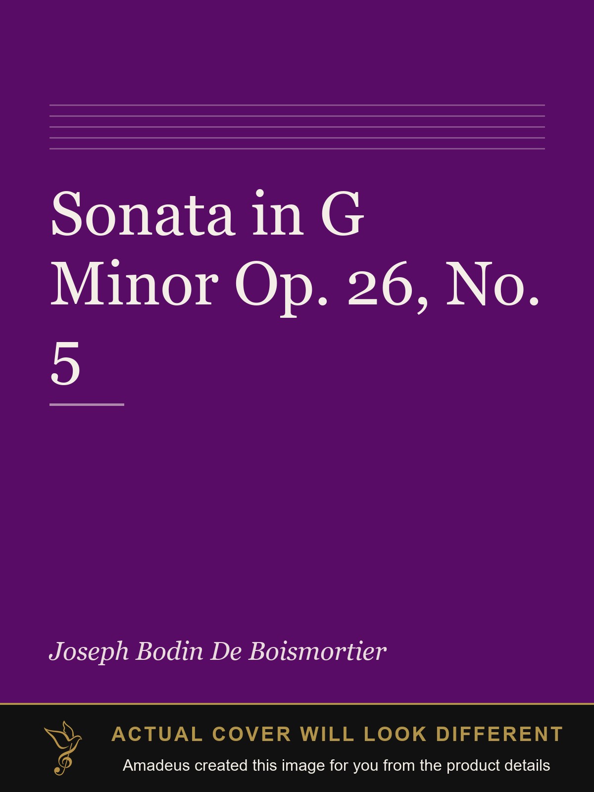 Sonata in G Minor Op. 26, No. 5 - Amadeus created this image from the product details; the actual cover will look different