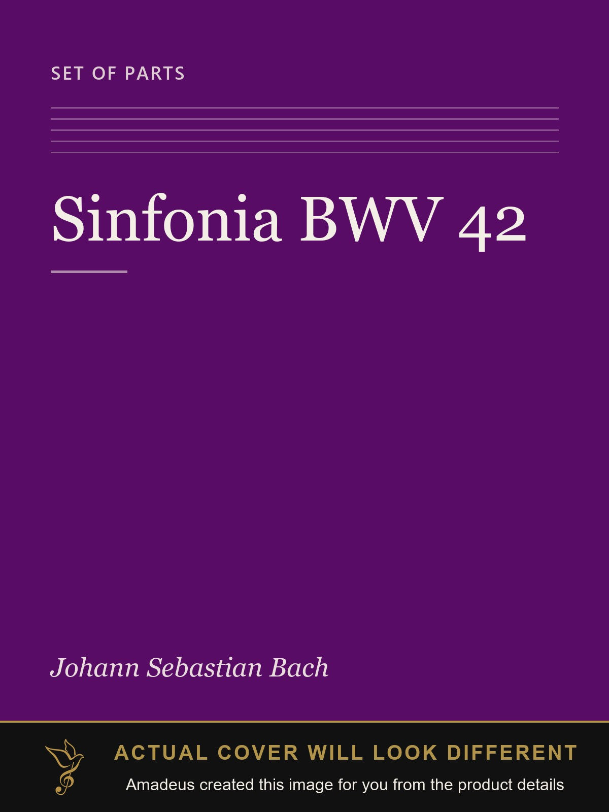 Sinfonia BWV 42 - Amadeus created this image from the product details; the actual cover will look different