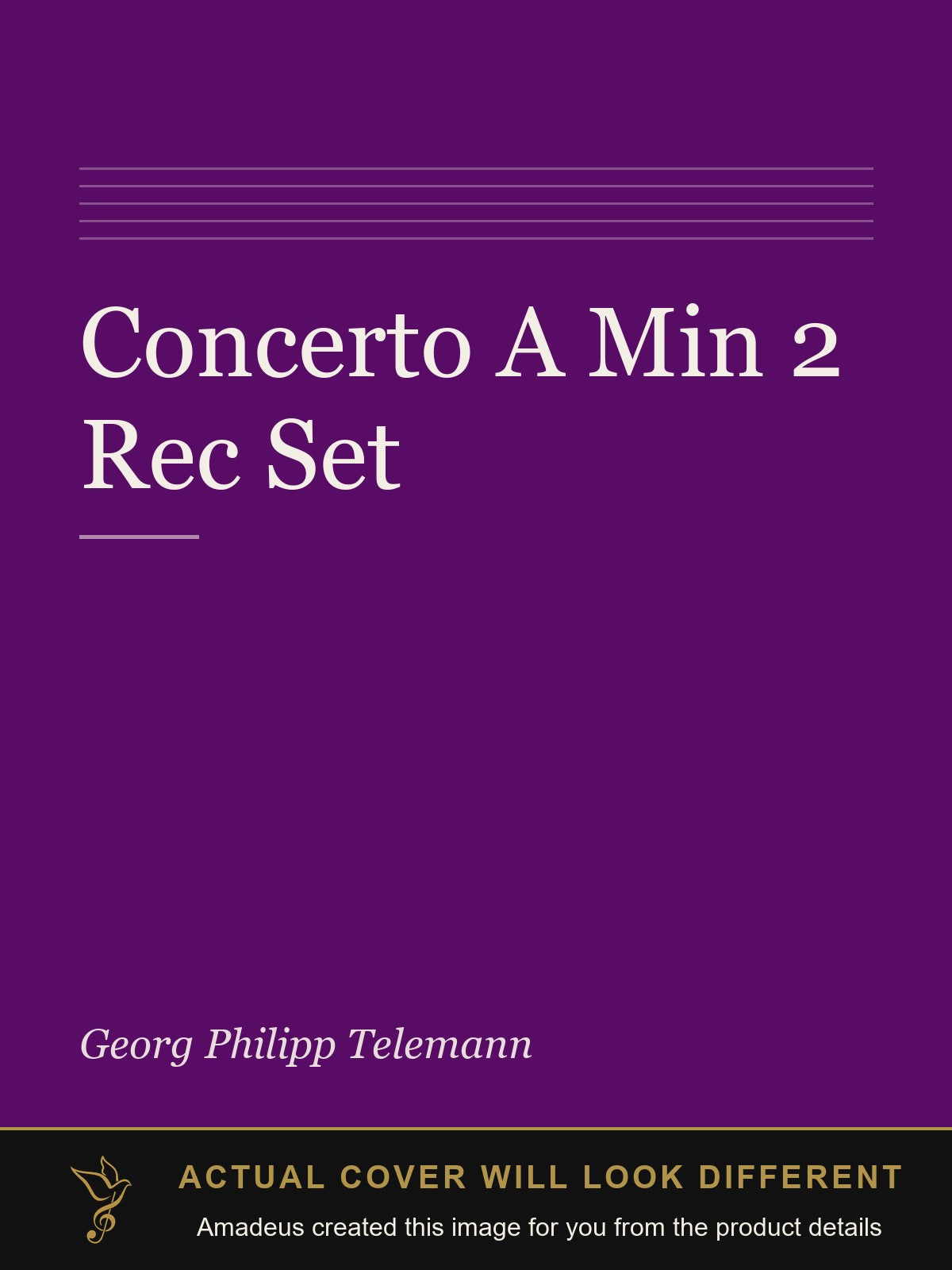 Concerto A Min 2 Rec Set - Amadeus created this image from the product details; the actual cover will look different