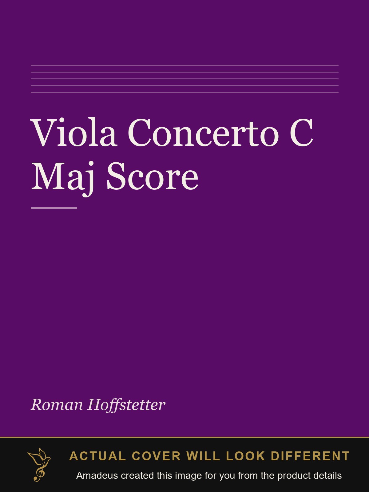 Viola Concerto C Maj Score - Amadeus created this image from the product details; the actual cover will look different