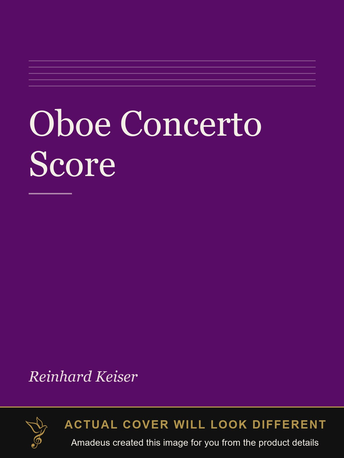 Oboe Concerto Score - Amadeus created this image from the product details; the actual cover will look different