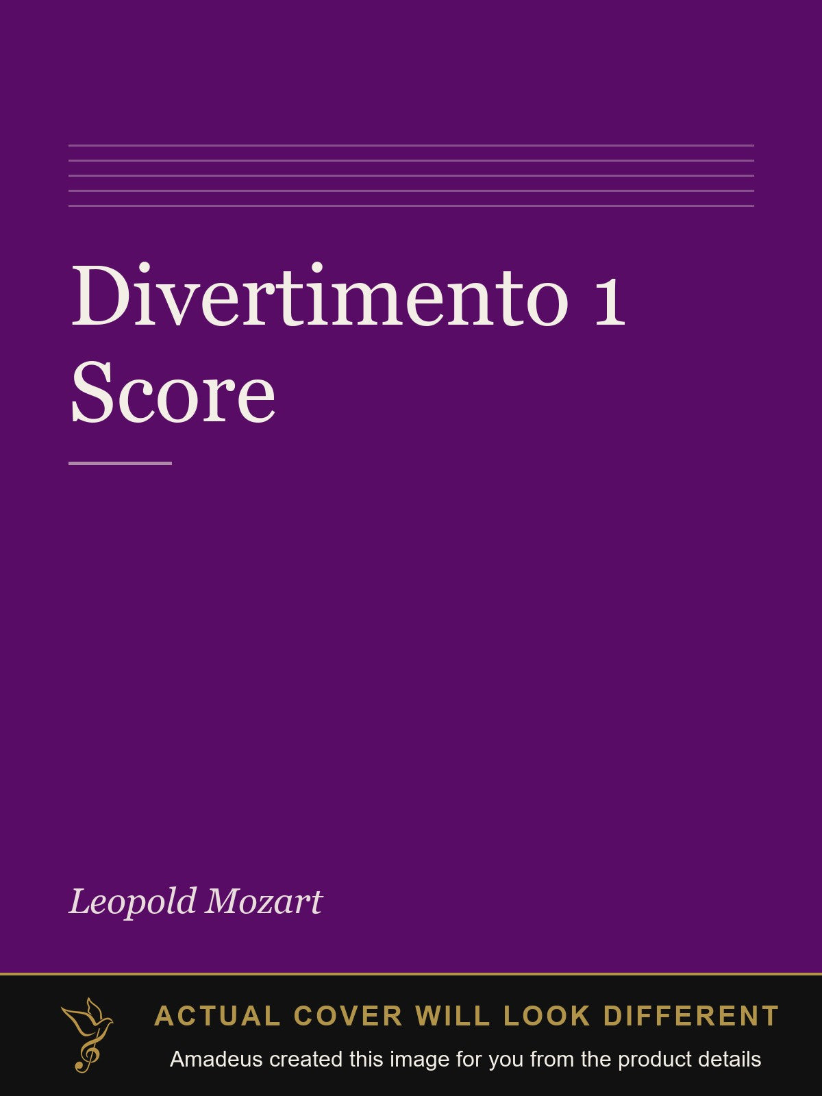 Divertimento 1 Score - Amadeus created this image from the product details; the actual cover will look different
