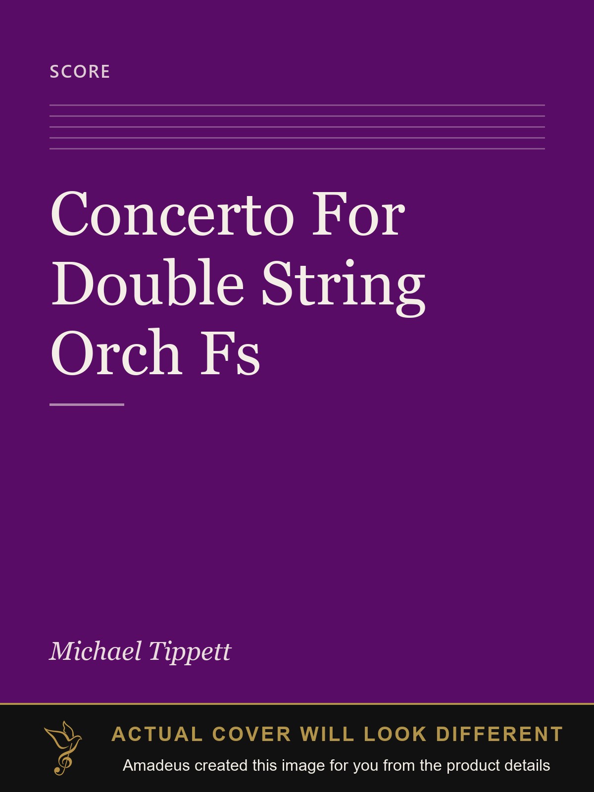 Concerto For Double String Orch Fs - Amadeus created this image from the product details; the actual cover will look different