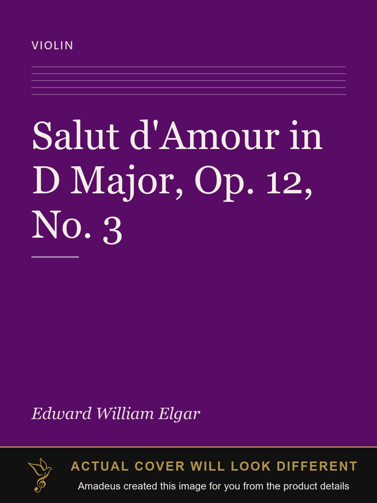 Salut d'Amour in D Major, Op. 12, No. 3 - Amadeus created this image from the product details; the actual cover will look different