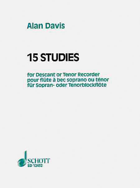 Product Cover for 15 Studies for Soprano or Tenor Recorder
