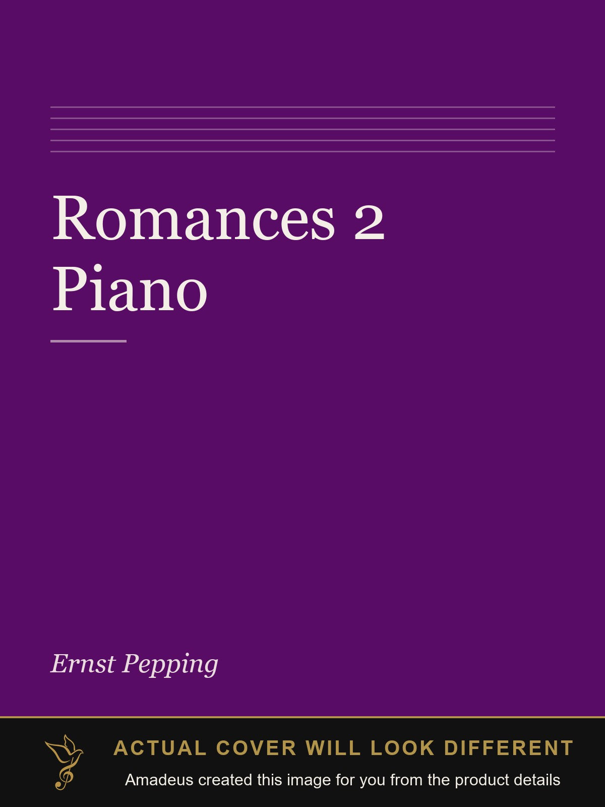 Romances 2 Piano - Amadeus created this image from the product details; the actual cover will look different