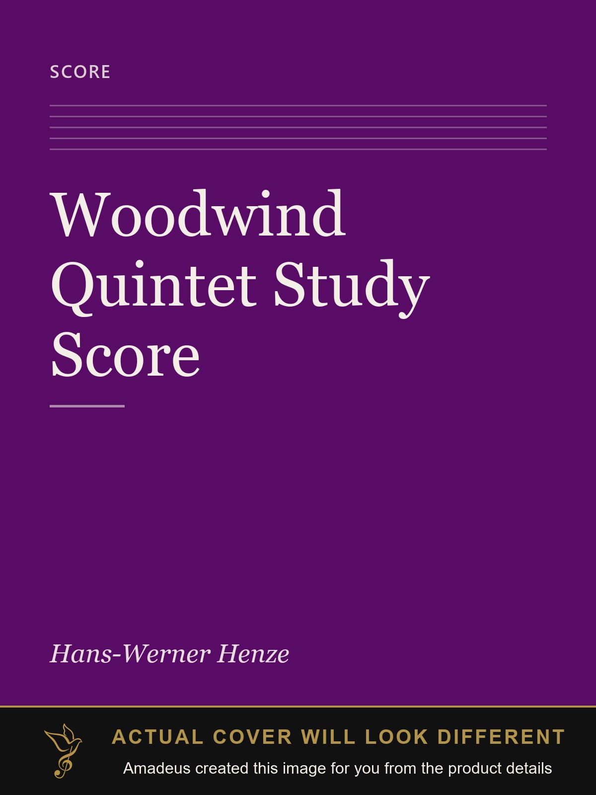 Woodwind Quintet Study Score - Amadeus created this image from the product details; the actual cover will look different