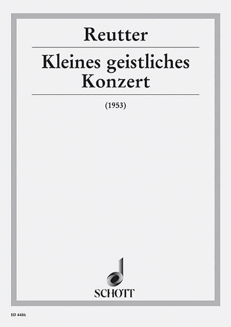 Product Cover for Kleine Geistliches Konzert Alto/va