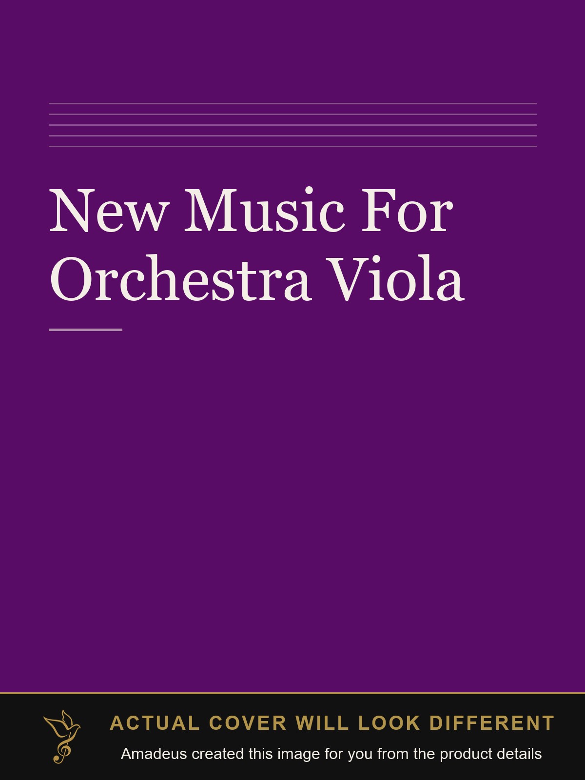 New Music For Orchestra Viola - Amadeus created this image from the product details; the actual cover will look different