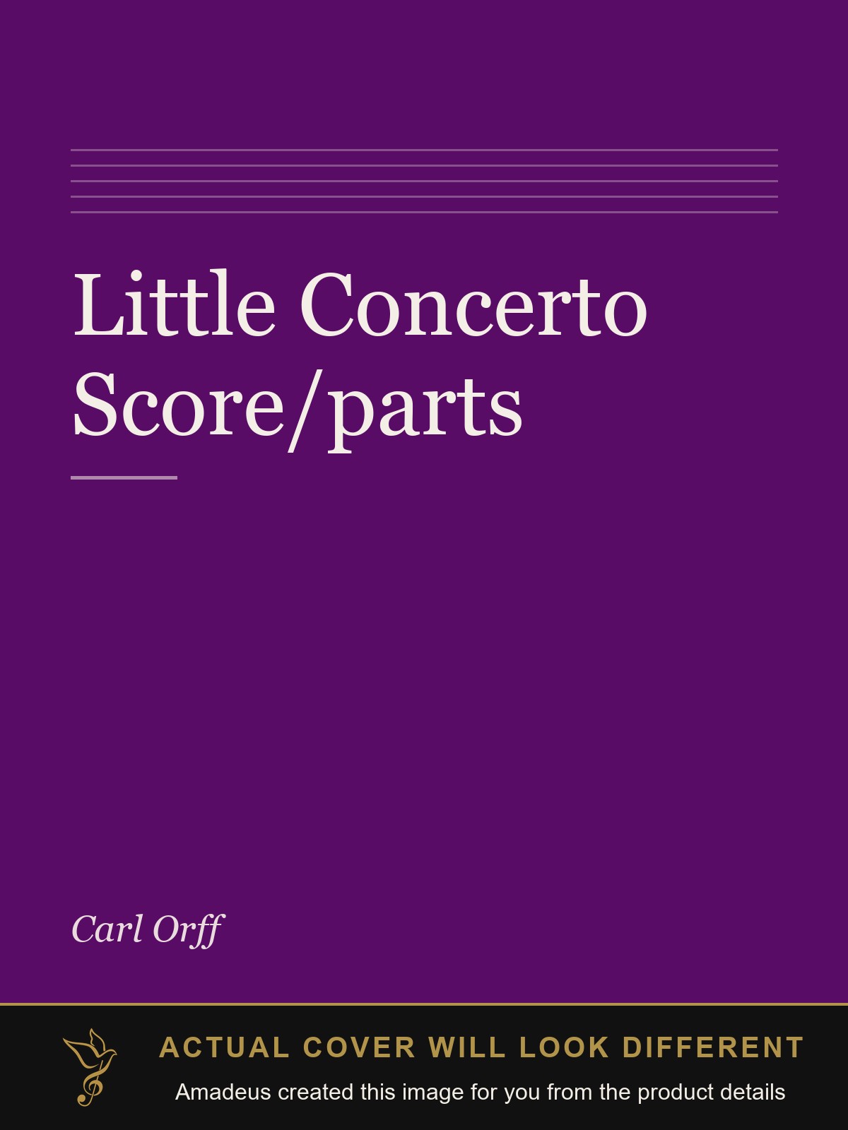 Little Concerto Score/parts - Amadeus created this image from the product details; the actual cover will look different