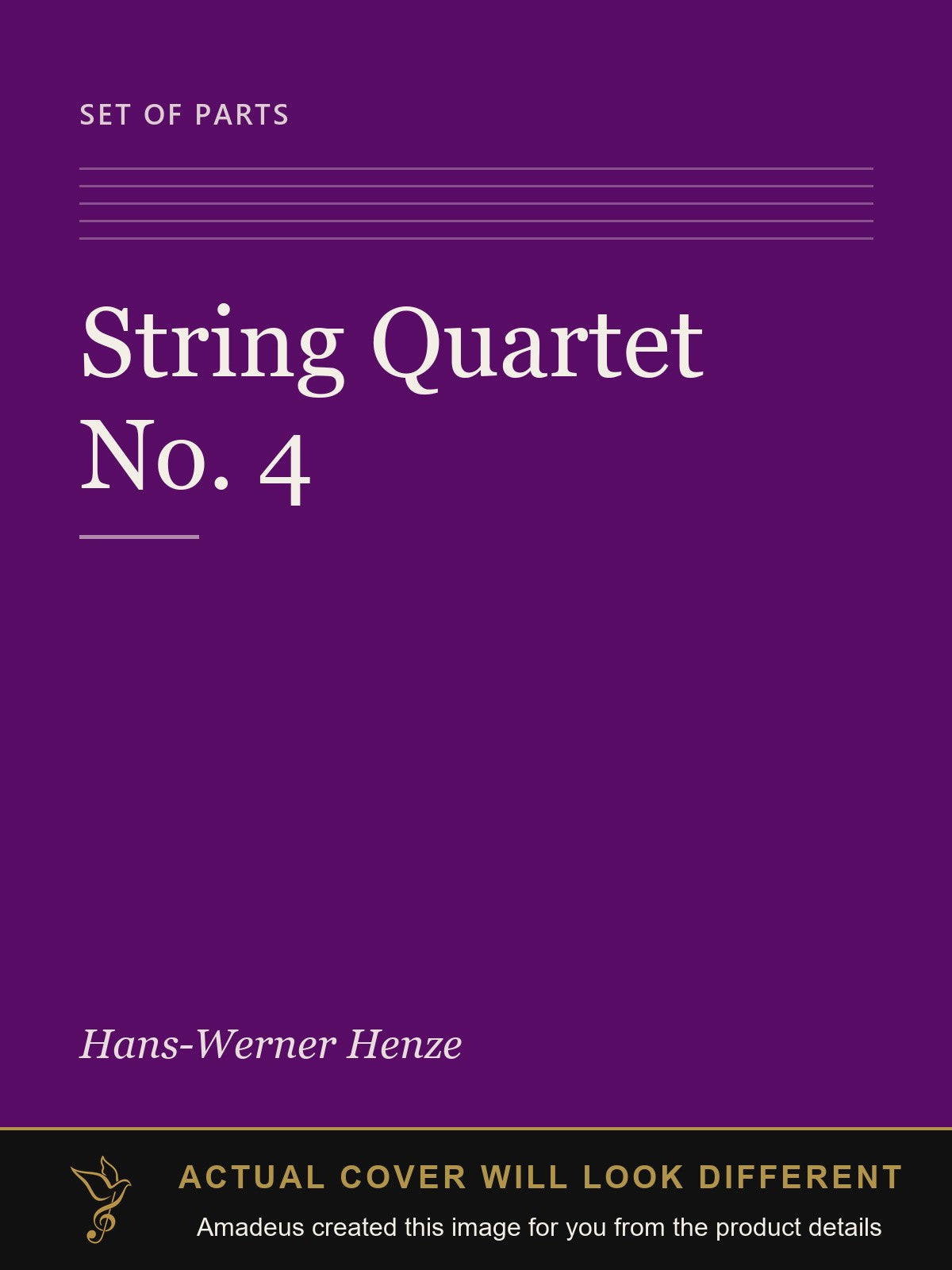 String Quartet No. 4 - Amadeus created this image from the product details; the actual cover will look different