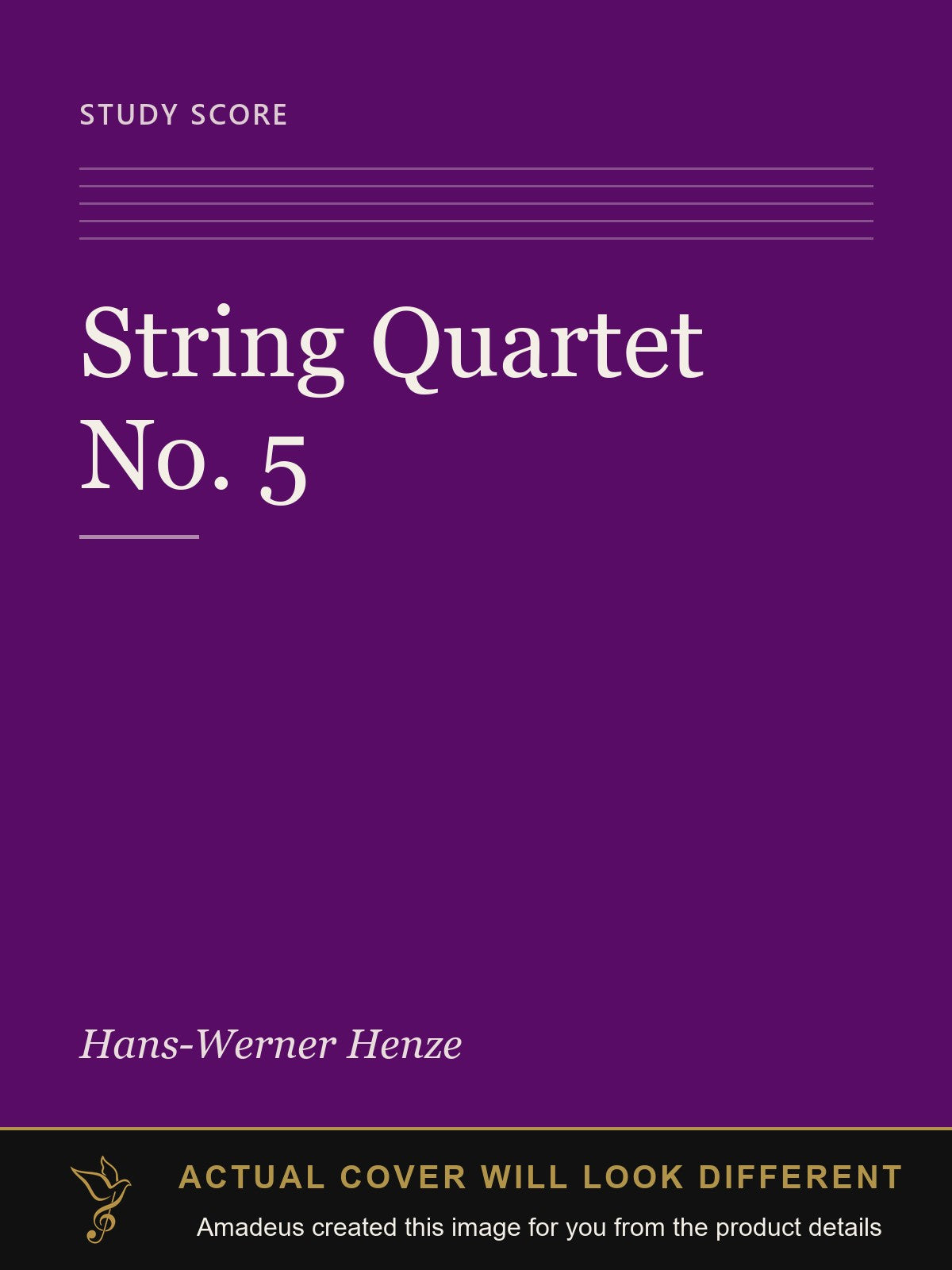 String Quartet No. 5 - Amadeus created this image from the product details; the actual cover will look different