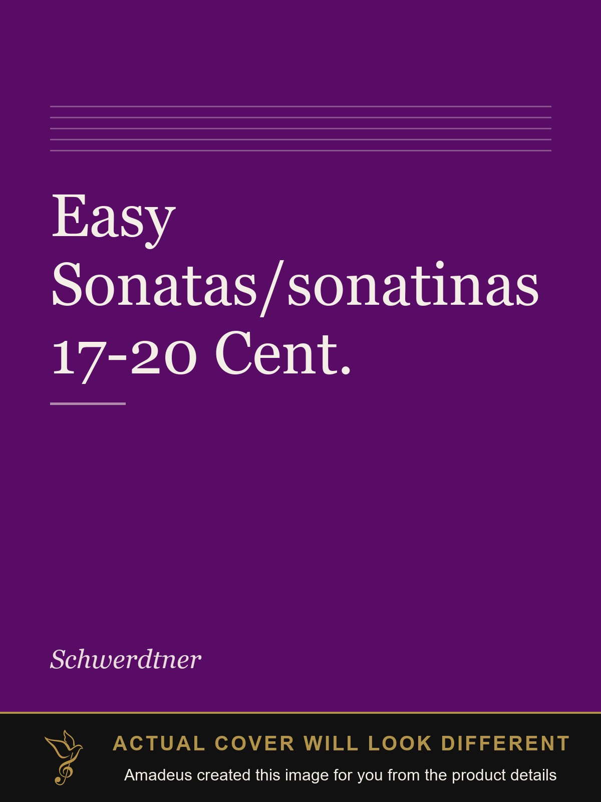 Easy Sonatas/sonatinas 17-20 Cent. - Amadeus created this image from the product details; the actual cover will look different