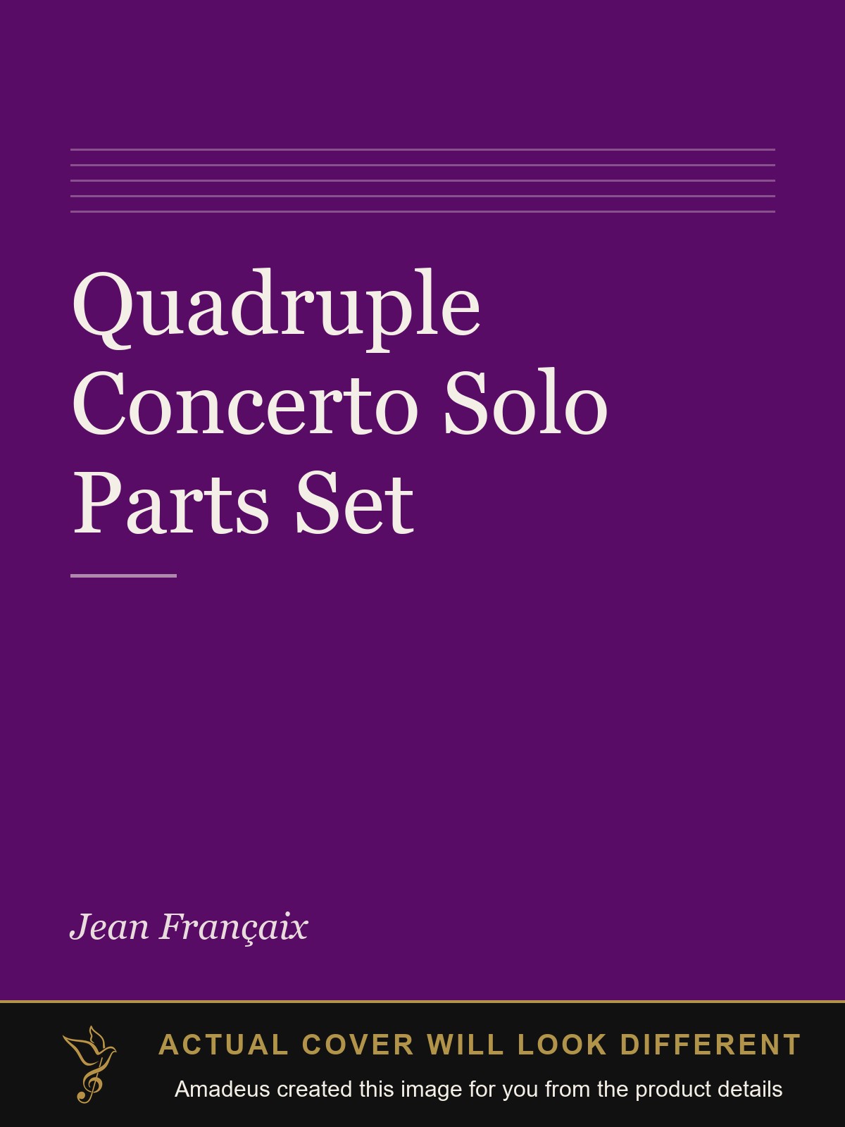 Quadruple Concerto Solo Parts Set - Amadeus created this image from the product details; the actual cover will look different