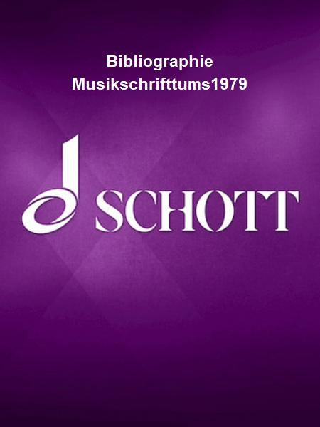 Product Cover for Bibliographie Musikschrifttums1979