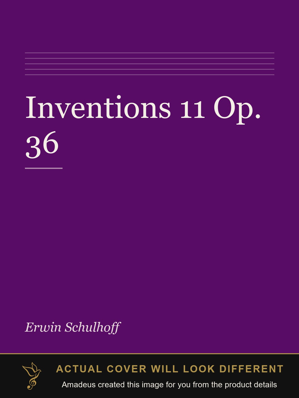 Inventions 11 Op. 36 - Amadeus created this image from the product details; the actual cover will look different