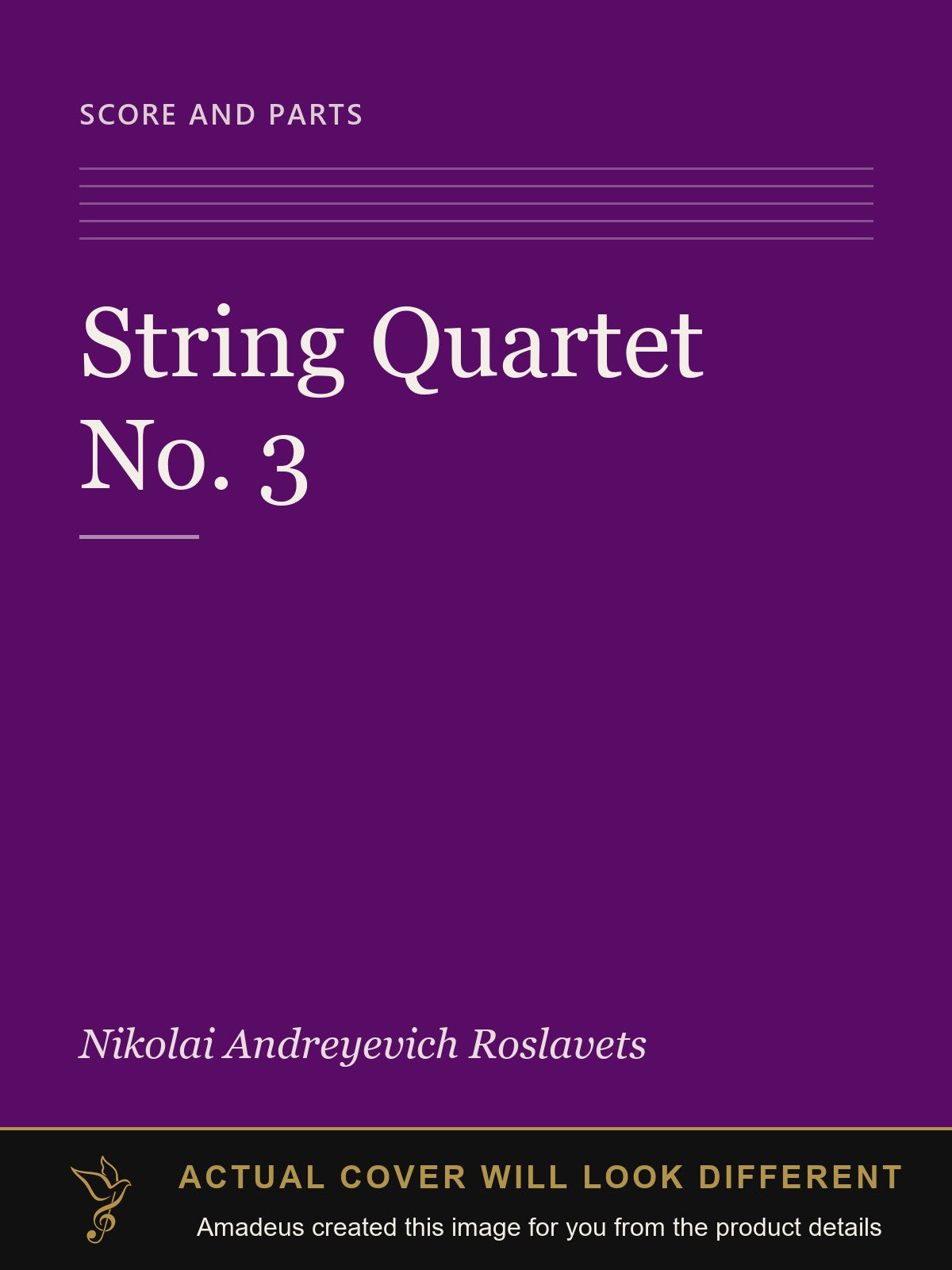 String Quartet No. 3 - Amadeus created this image from the product details; the actual cover will look different