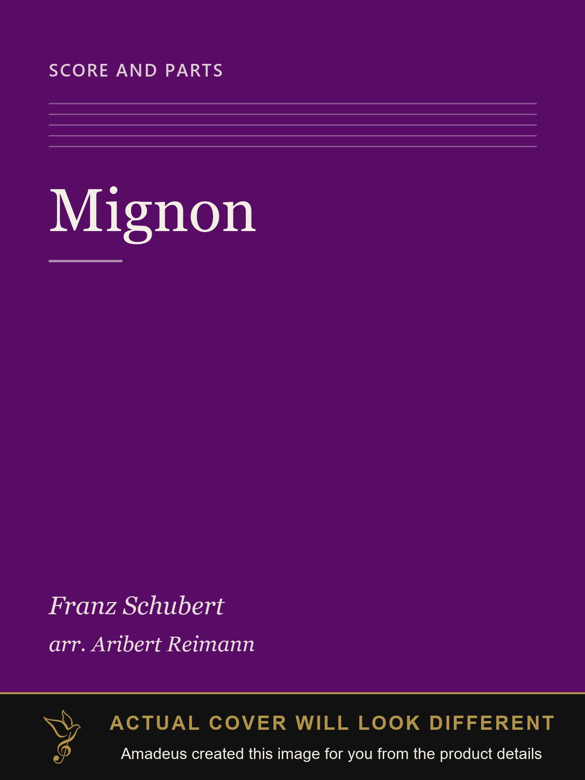 Mignon - Amadeus created this image from the product details; the actual cover will look different