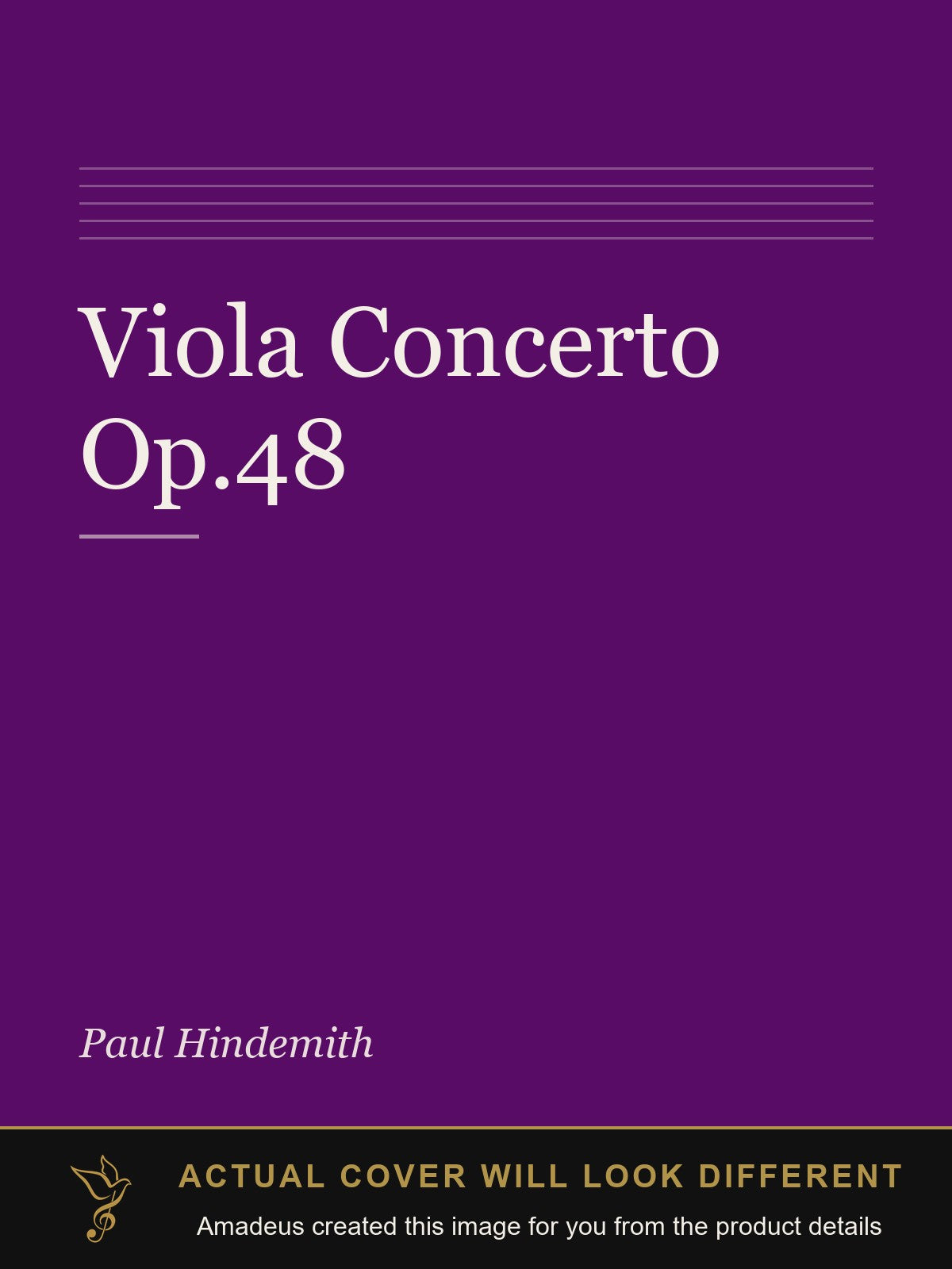 Viola Concerto Op.48 - Amadeus created this image from the product details; the actual cover will look different