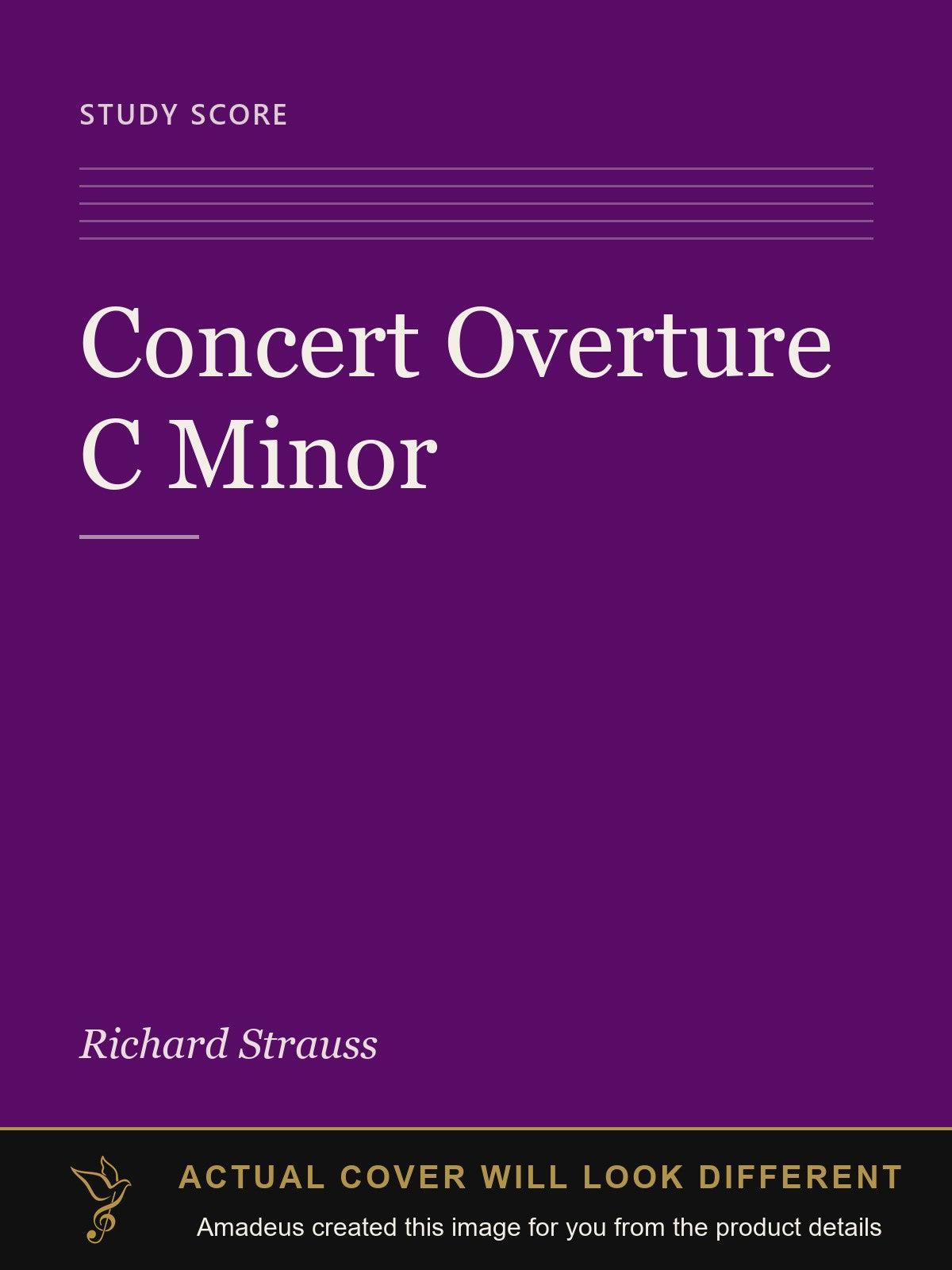 Concert Overture C Minor - Amadeus created this image from the product details; the actual cover will look different