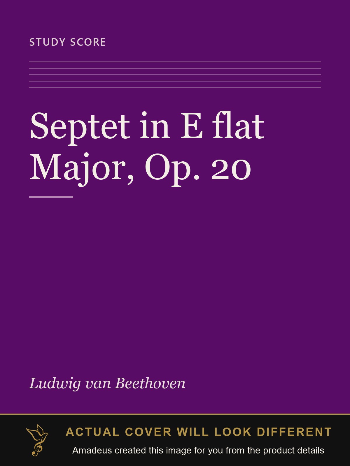 Septet in E flat Major, Op. 20 - Amadeus created this image from the product details; the actual cover will look different
