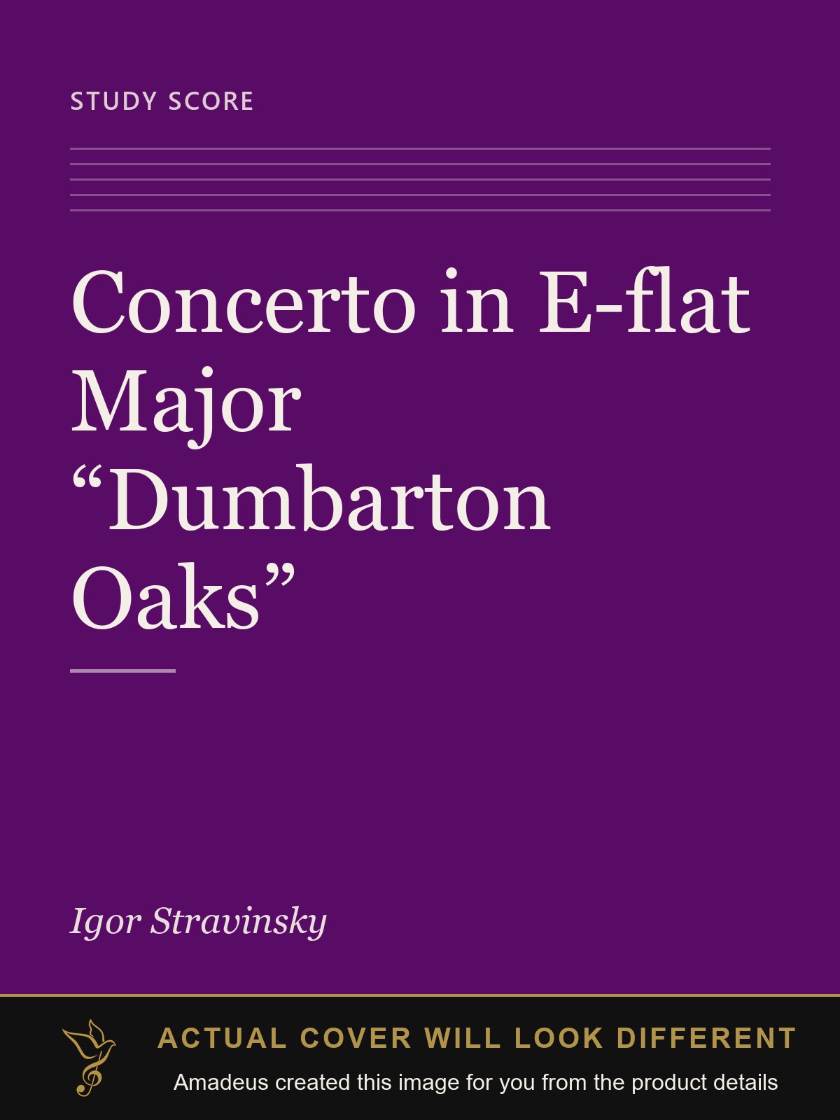Concerto in E-flat Major “Dumbarton Oaks” - Amadeus created this image from the product details; the actual cover will look different