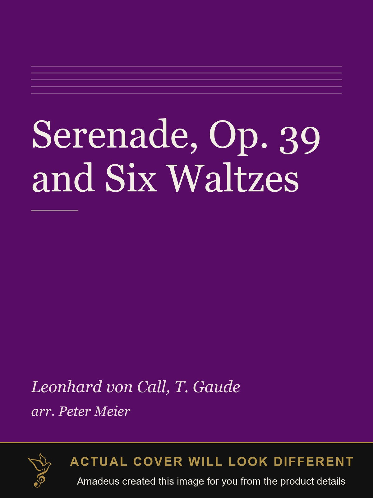 Serenade, Op. 39 and Six Waltzes - Amadeus created this image from the product details; the actual cover will look different