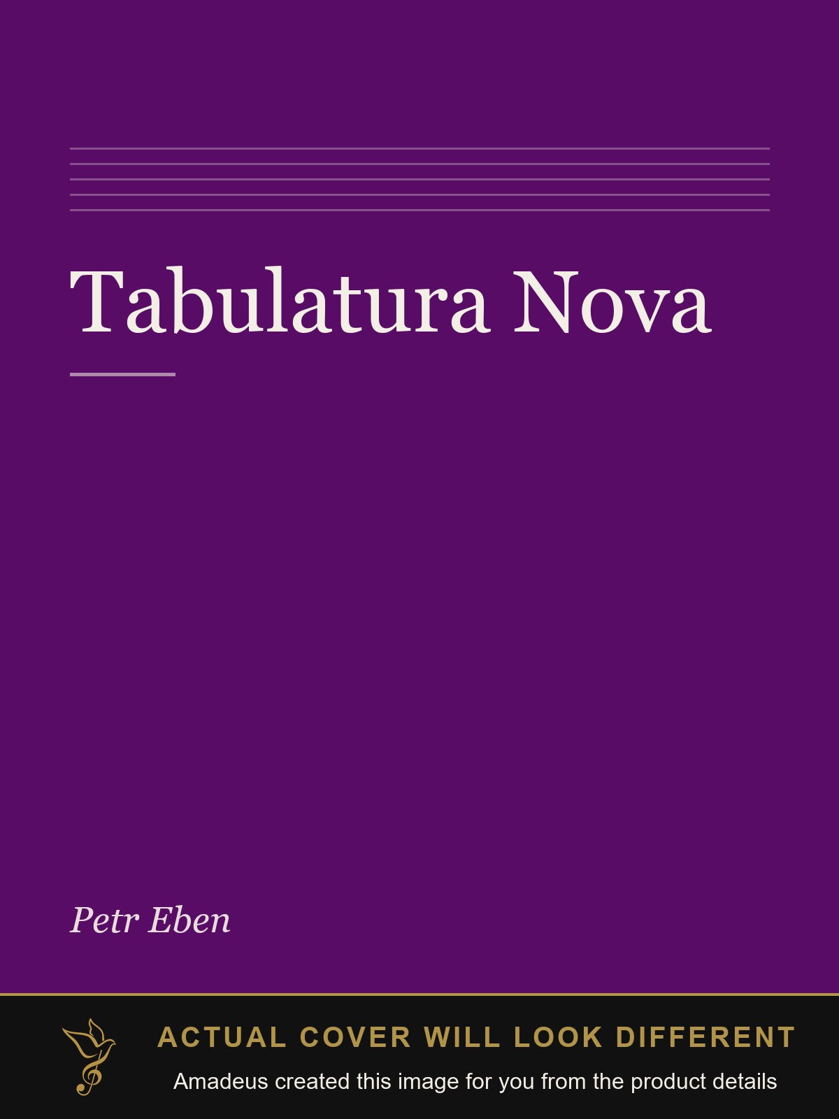Tabulatura Nova - Amadeus created this image from the product details; the actual cover will look different