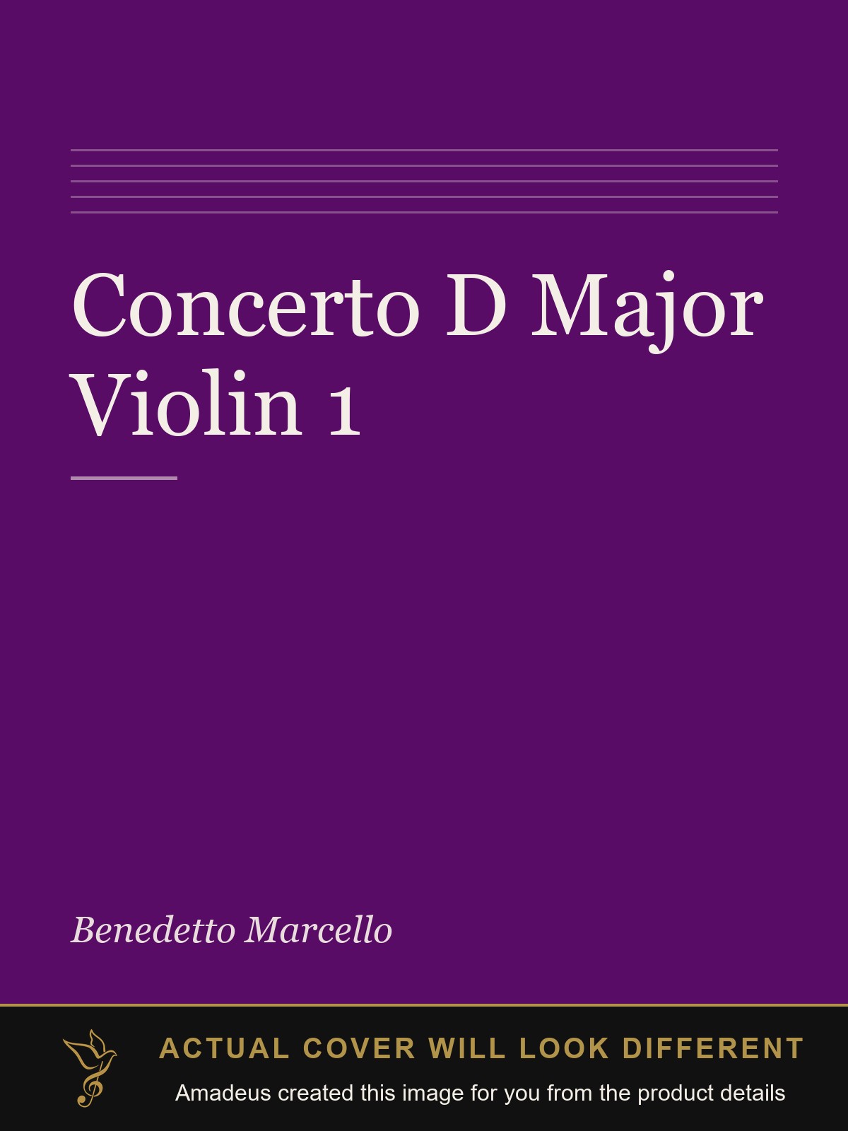 Concerto D Major Violin 1 - Amadeus created this image from the product details; the actual cover will look different