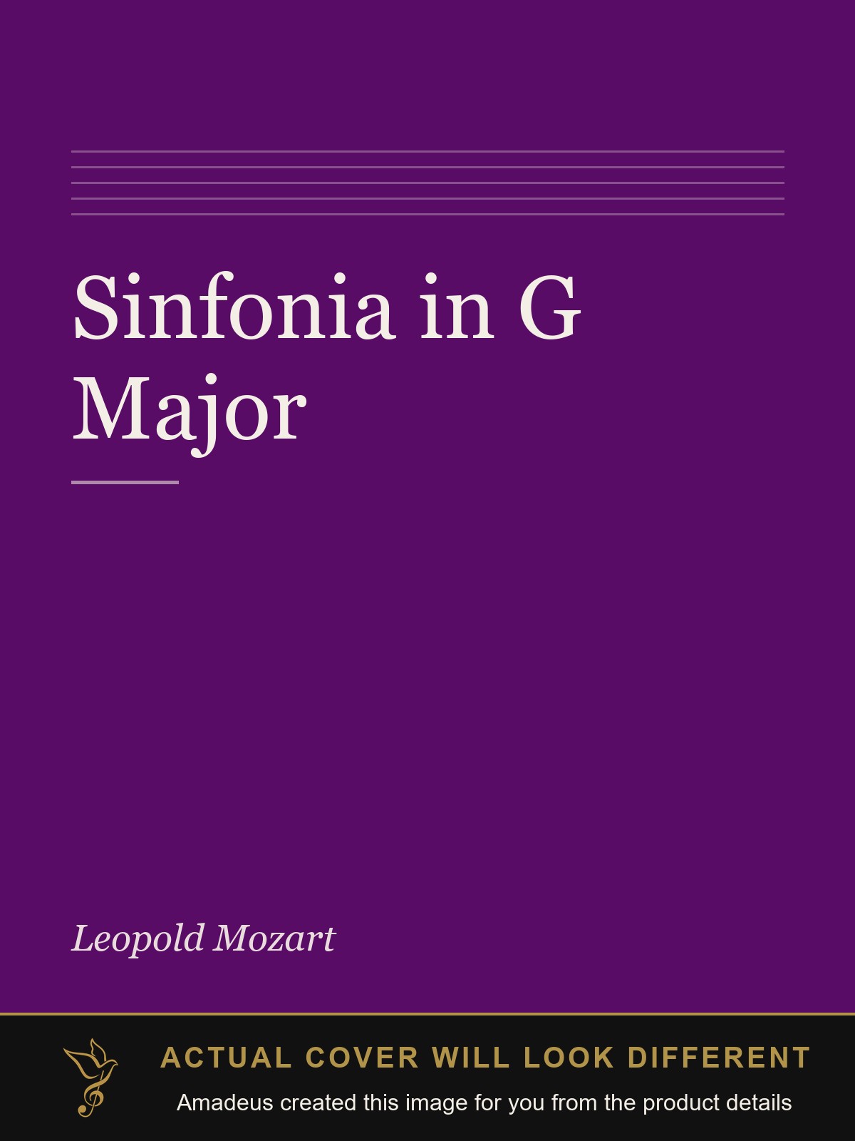 Sinfonia in G Major - Amadeus created this image from the product details; the actual cover will look different